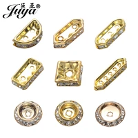 juya 50pcs spacer beads jewelry making supplies rhinestone bead charms for pendant bracelet jewellery findings craft accessories