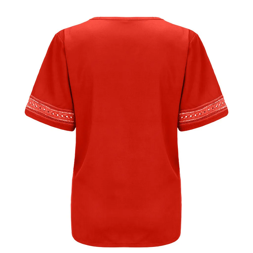 Бесплатная Страусиная Женская строчка Ретро Печать с коротким рукавом рубашка