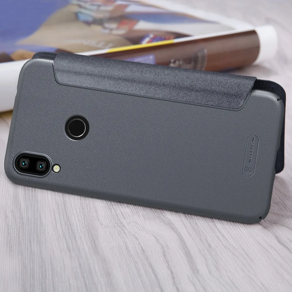 Кожаный чехол NILLKIN Sparkle для Xiaomi Redmi Note 7 жесткая задняя панель из поликарбоната откидная крышка для Redmi Note 7 чехол для телефона 6,3 дюймов