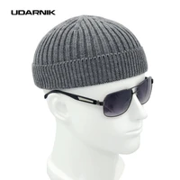 men women unisex knitted hat beanie skullcap sailor cap cuff brimless vintage retro navy black grey solid fashion new 904 a080