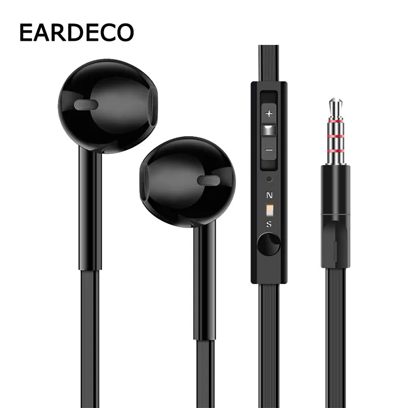 Спортивные наушники EARDECO проводные стереонаушники Mp3 с микрофоном и басами для