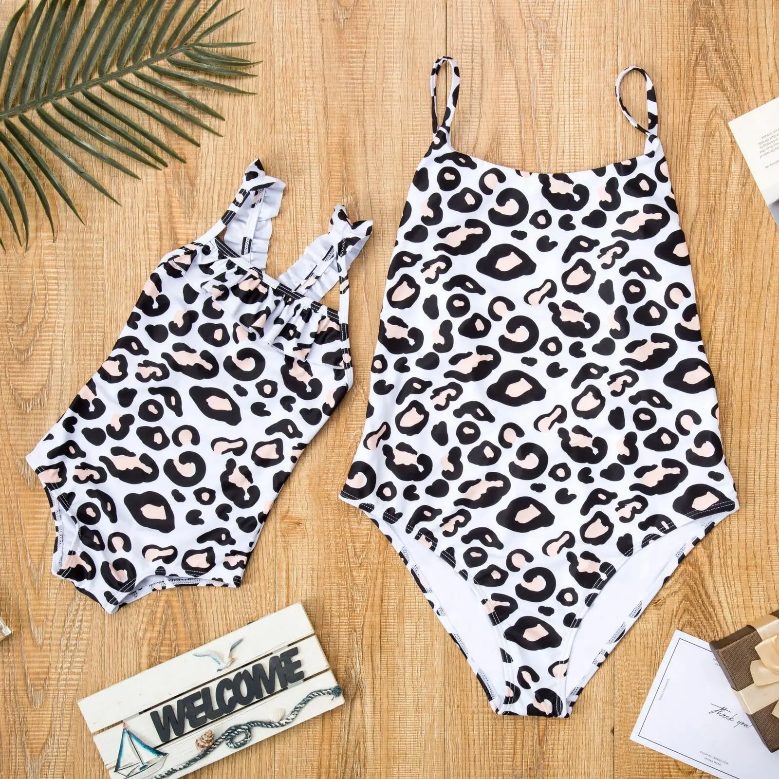Милый семейный купальный костюм монокини для мамы и дочки цельный | Мать ребенок