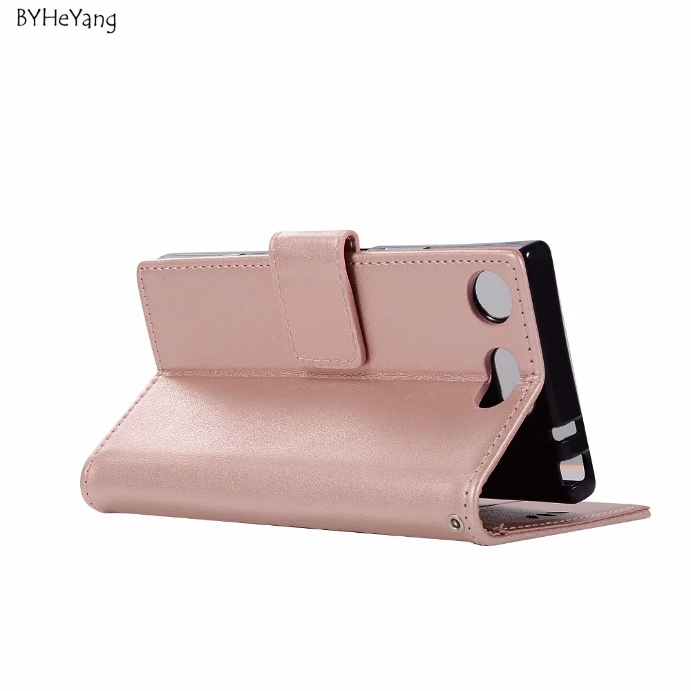 Byheyang для Coque Sony Xperia XZ1 компактный корпус 4.6 &quotоткидная крышка чехол Бумажник