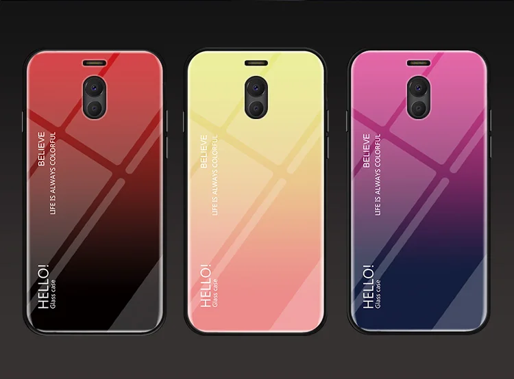 Fo Meizu M6 Note чехол Роскошный Жесткий закаленное стекло модный градиентный защитный чехол для Meizu Note 6 полное покрытие оболочка