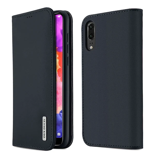 Чехол-книжка DUX DUCIS из натуральной кожи для huawei P20 Pro, чехол-бумажник из натуральной кожи для Hawei P20 P 20 Pro, чехол для телефона s Etui Funda - Цвет: Blue