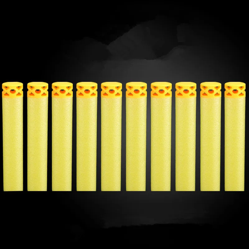 Yellow 200 шт, мягкие полые отверстия, 7,2 см, заправка, Дротика, пули для Nerf, пистолет, бластер, N-strike, элитные аксессуары, детский пистолет, игрушка - Цвет: Yellow