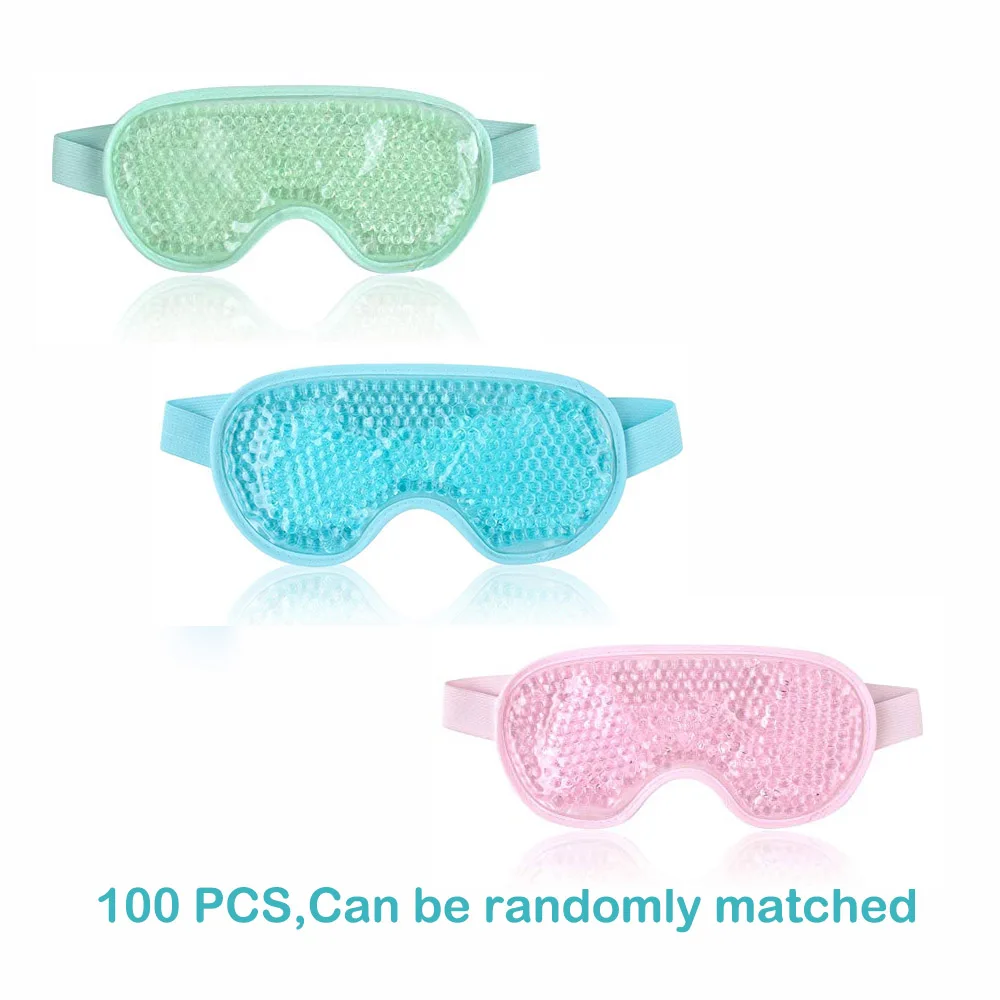 Gel Eye Mask 100 шт Горячая Распродажа, гелевая маска для глаз для горячей холодной терапии, Успокаивающая расслабляющая маска для глаз для сна,, маска для глаз для путешествий - Цвет: Gel Eye Mask