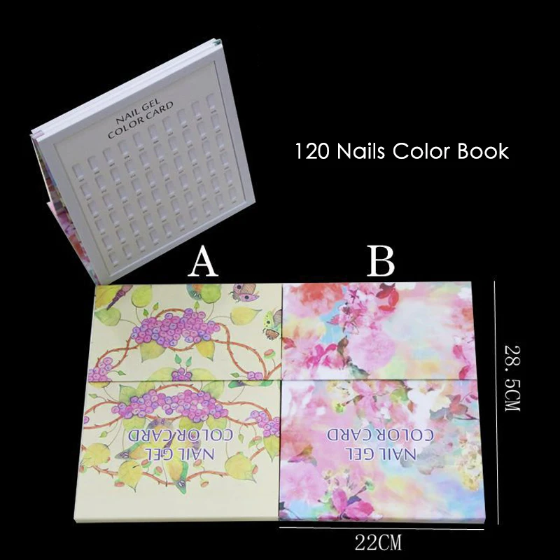 Ложный цветной лак для ногтей дисплей Гель-лак нейл-арта цветная карта палитры