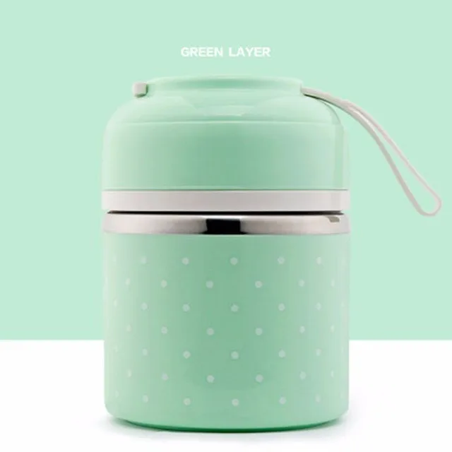 green1 Dropshopping японский, из нержавеющей стали Ланч-бокс Герметичный Тепловой Bento box для детей портативный милый Пикник школьный контейнер для еды - Цвет: green1