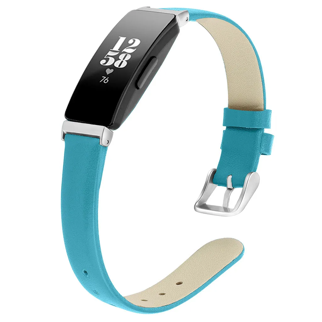 Ouhaobin кожаный ремешок для часов, ремешок для Fitbit Inspire/Inspire HR, роскошные кожаные ремешки, сменный Браслет с металлической пряжкой 430#2
