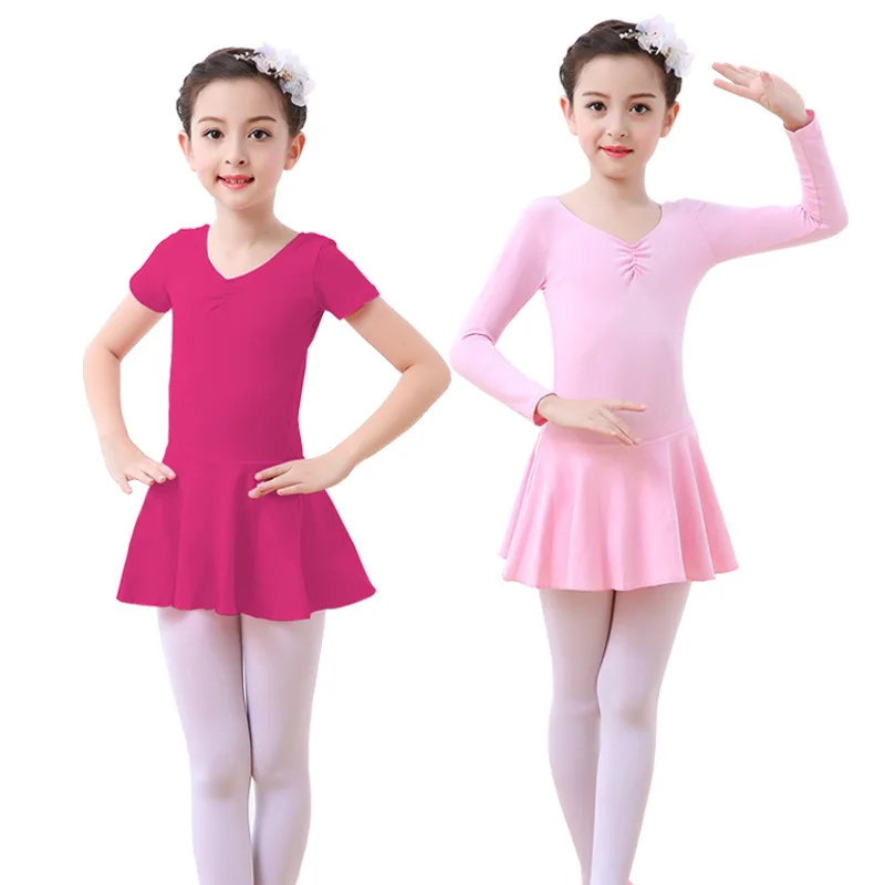 Гимнастические трико боди костюм танцевальное платье для маленьких девочек