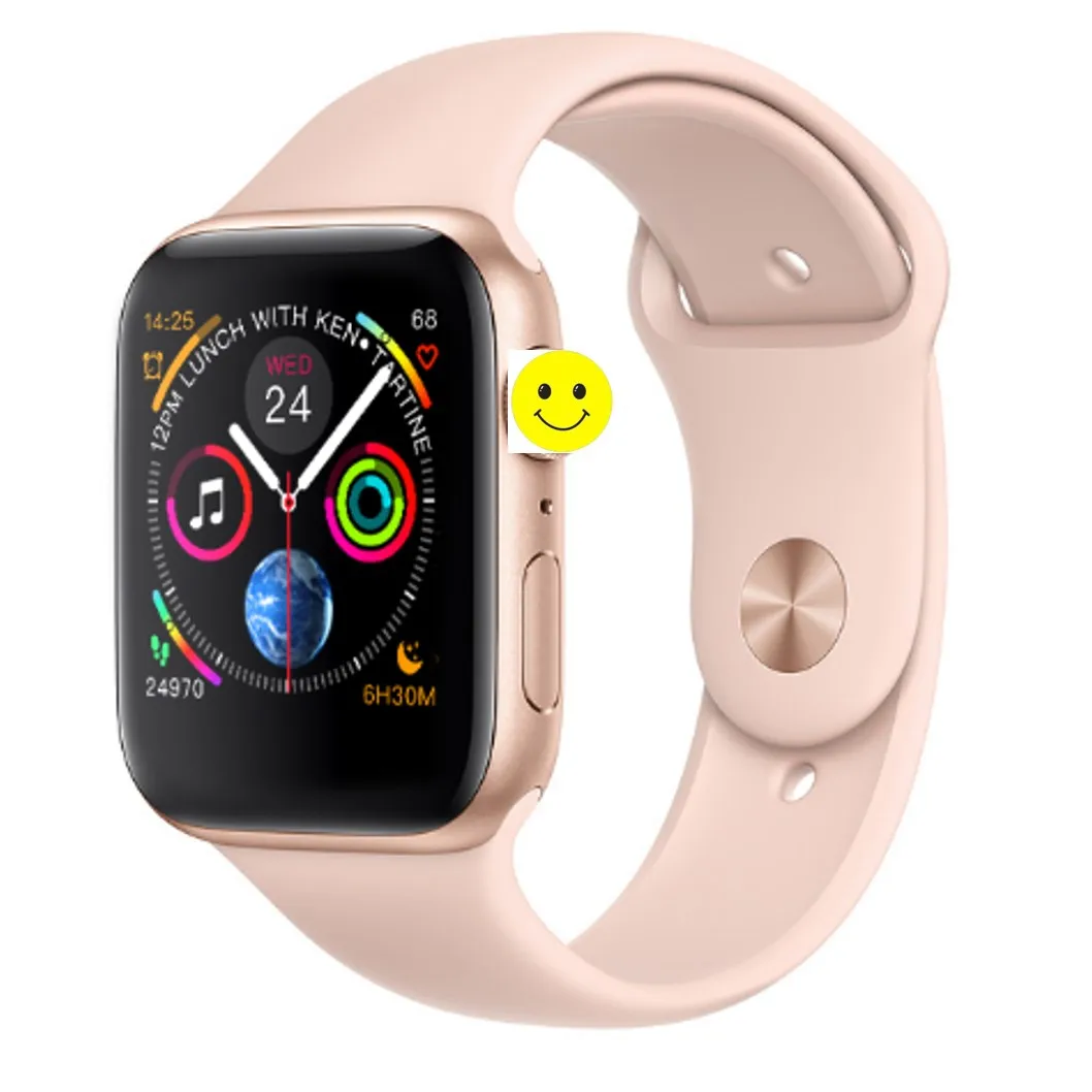 Скидка 50% на 42 мм умные часы серии 4 1:1 Push Message Bluetooth подключение для Android телефона IOS apple iPhone 6 7 8 X Smartwatch - Цвет: Розовый