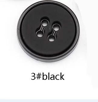 3 black 15/18/21/25/28/30 мм 4 отверстия кнопки золотой/черный край смолы для куртки и рубашки свитера роскошные коробки подарка ювелирных изделий ремесла Сделай Сам пользу для шитья - Цвет: 3 black