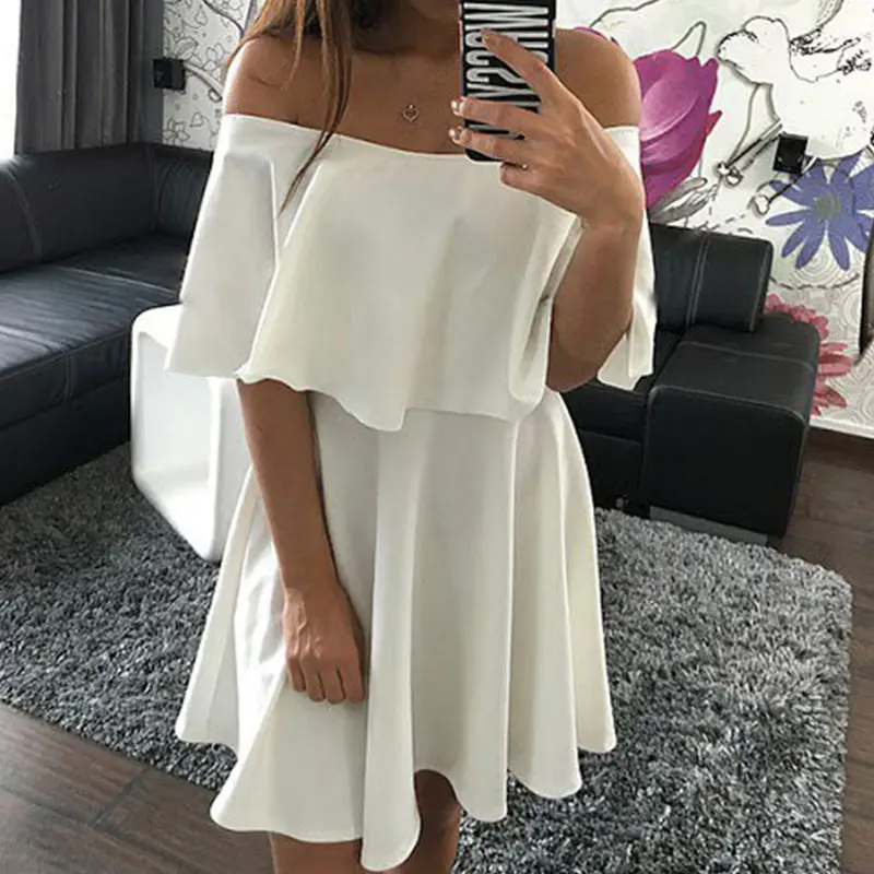 Летнее платье новинка 2016 популярное европейское милое однотонное облегающее с