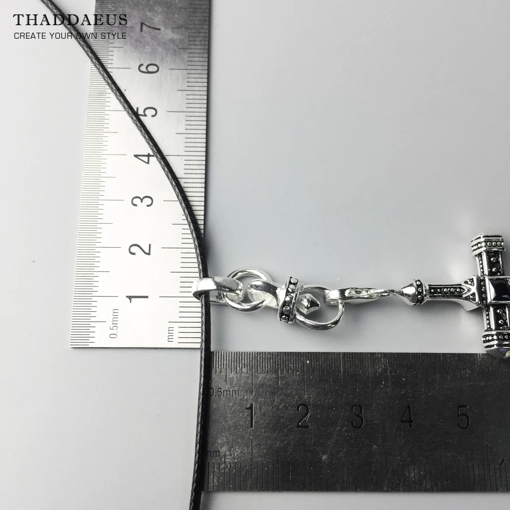 Ожерелье с мечом 2017 Фирменная кожаная веревочная цепочка модные классические