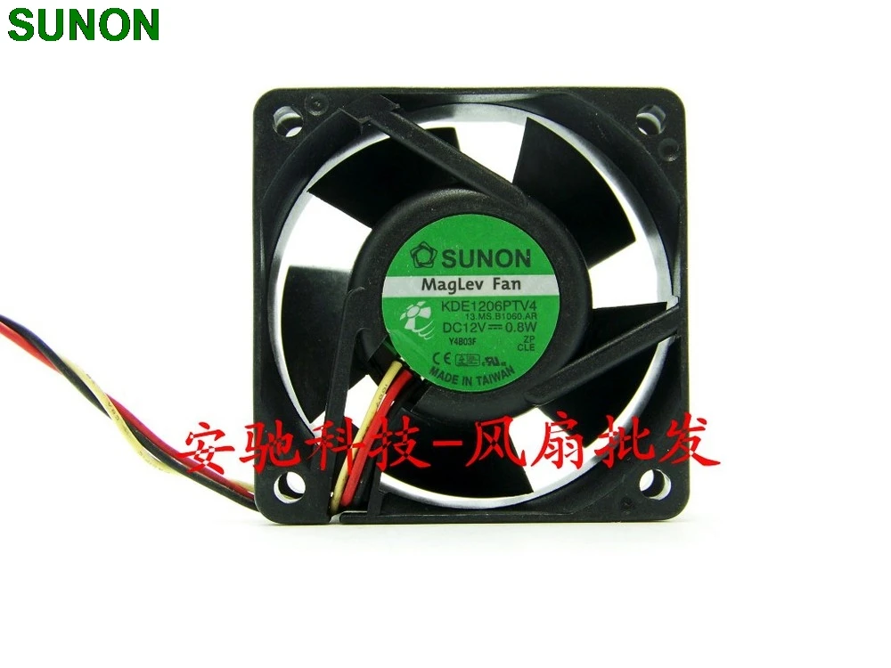 Оригинальные вентиляторы охлаждения SUNON KDE1206PTV4 DC 12V 0 8 W 6CM 6025 60mm 3 wire|cooling fan|original