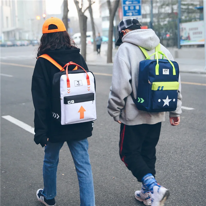 2018 новые холщовые сумки женские han edition ulzzang back pack Рюкзак Колледж кампус