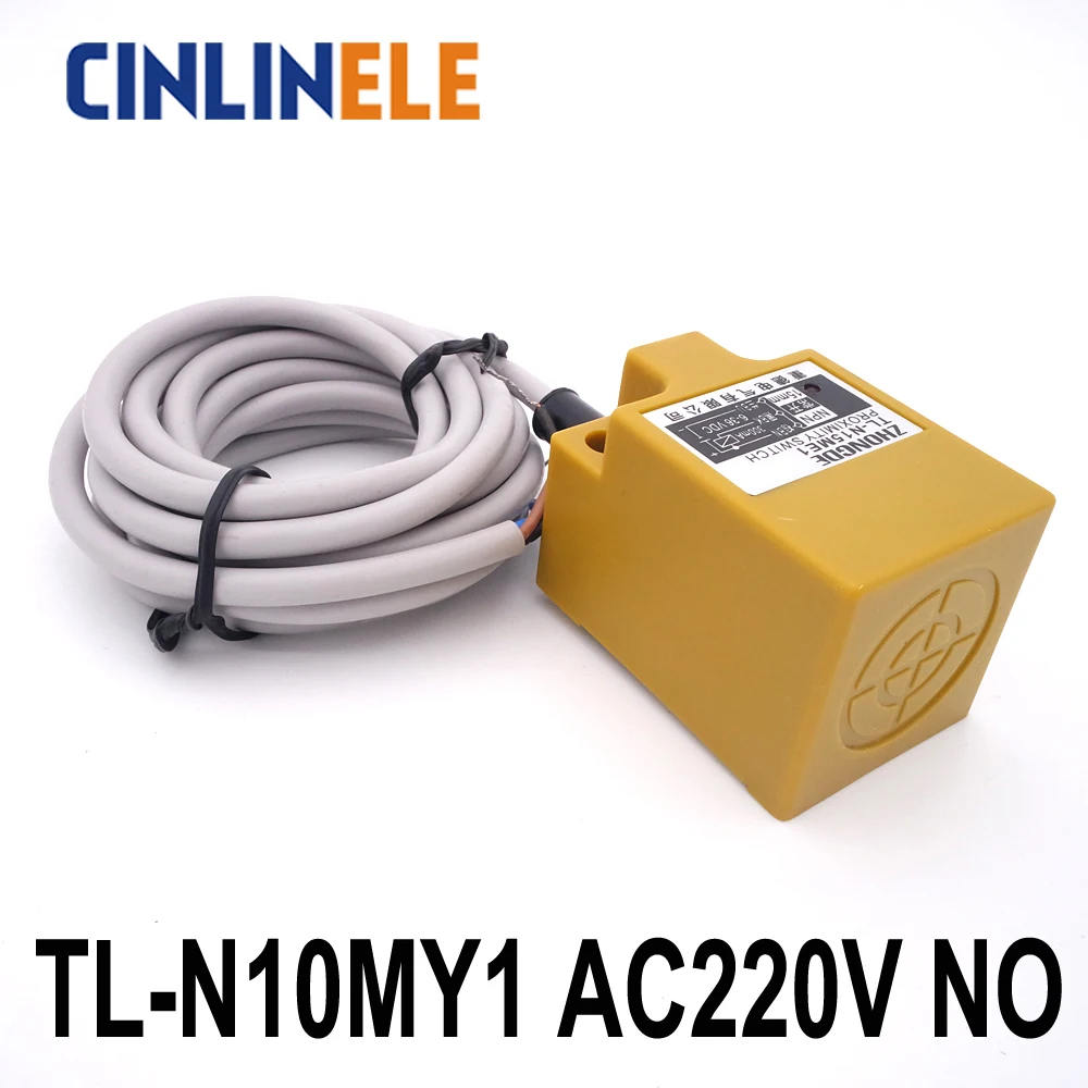 

TL-N10MY1 10mm sensing AC 2-WIRE NO Cube shell inductive Screen shield metal proximity switch TL-N10M proximity sensor 18*18*36
