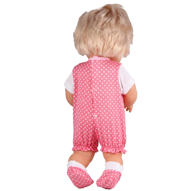 Одежда для кукол 41 см Nenuco Doll y su Hermanita комбинезон в розовый горошек с носками 16