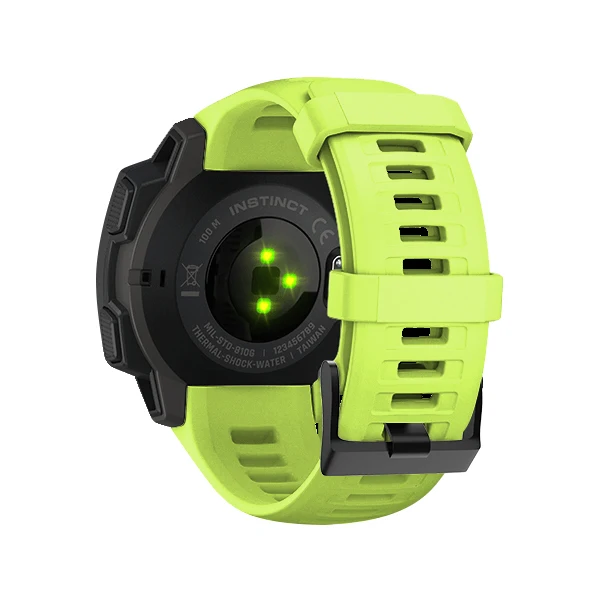 Green JKER 22 мм силиконовый ремешок быстросъемный сменный ремешок для часов Garmin Instinct Watch Wirstband - Цвет: Green