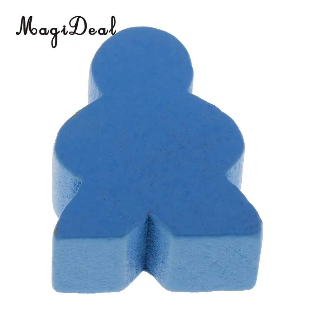 MagiDeal Novelty 50Pcs Assorted Color Human Shape Wooden Chess for Kids Board Game Educational Toys Gifts 24 x 19 9 mm Multi | Спорт и