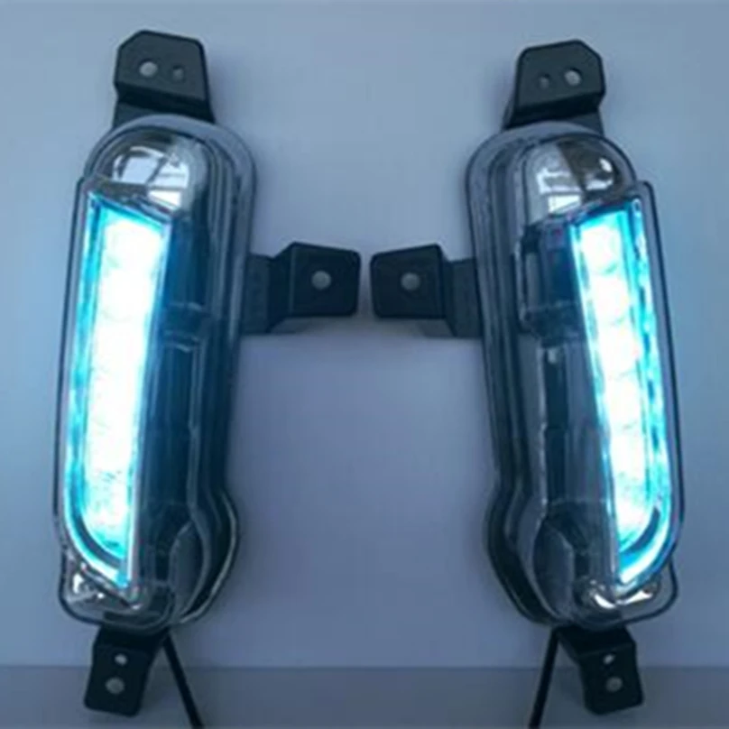 Автомобильный мигающий светодиодный drl Дневной ходовой свет 2 шт. для SUZUKI Vitara- с противотуманной лампой отверстие крышка функция сигнальная лампа