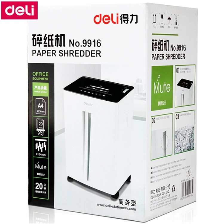 Измельчитель бумаги Deli 9916 Электрический измельчитель 30 л объем 240 В переменного
