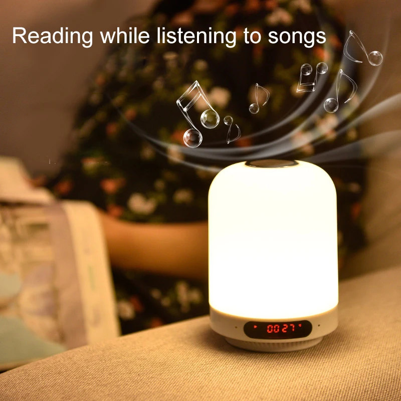 Многофункциональный Bluetooth динамик FM-радио зарядка прикроватный ночник поддержка