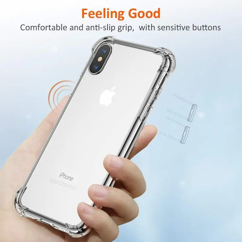 Прозрачный мягкий чехол Ascromy для iPhone 11 Pro Max XS XR X 8 7 6 6S Plus 5 se ультратонкий