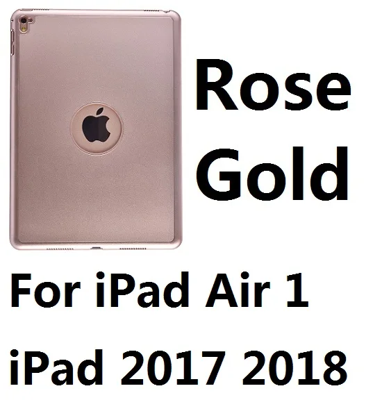 For A120178 RGold Алюминиевый сплав, 7 цветов, светодиодный чехол-клавиатура с подсветкой Bluetooth, чехол для iPad Mini 1234 Air 1 2 iPad 9,7 Pro 9,7 Pro 10 - Цвет: For A120178 RGold