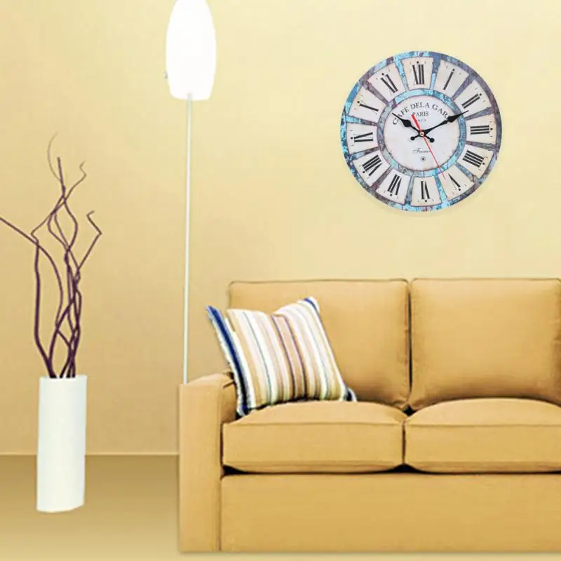 Европейский Старинные Творческий Круглые Деревянные Настенные Часы Пастырской