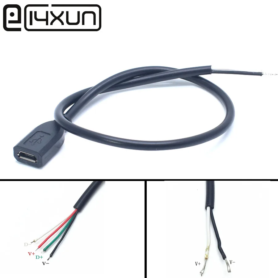 1 шт. Micro USB 2 0 A гнездовой разъем Интерфейс Android 4 Pin провода кабель для зарядки и
