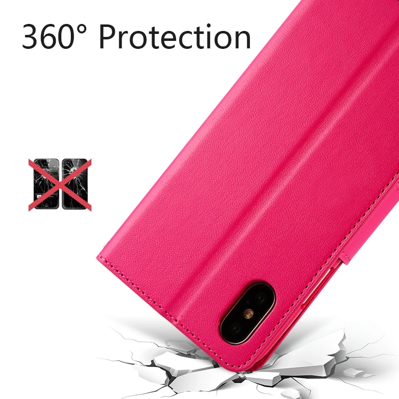 Кожаный чехол Colorful Hand Made с отделкой из PU, прорезь для карт и подставкой для Apple iPhone X 8 Plus 7 6 6s 5 5s SE.