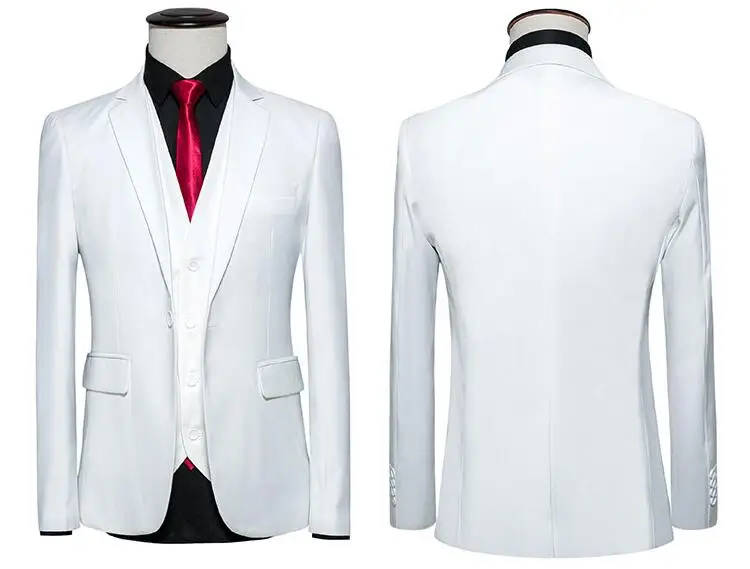Plyesxale Для мужчин костюмы Slim Fit 3 предмета Свадебный костюм для жениха 4XL 5XL 6XL красный цвет: желтый, темно-зеленый, белый, пурпурный, костюмы для Для мужчин Q20