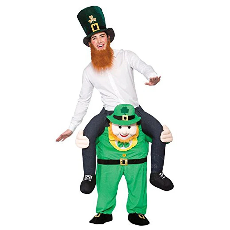 green elf JYZCOS взрослых Наряжаться ездить на костюм для ходьбы маскарадный костюм забавные штаны нести обратно новинки в категории игрушки Пурим костюм для Хэллоуина - Цвет: green elf