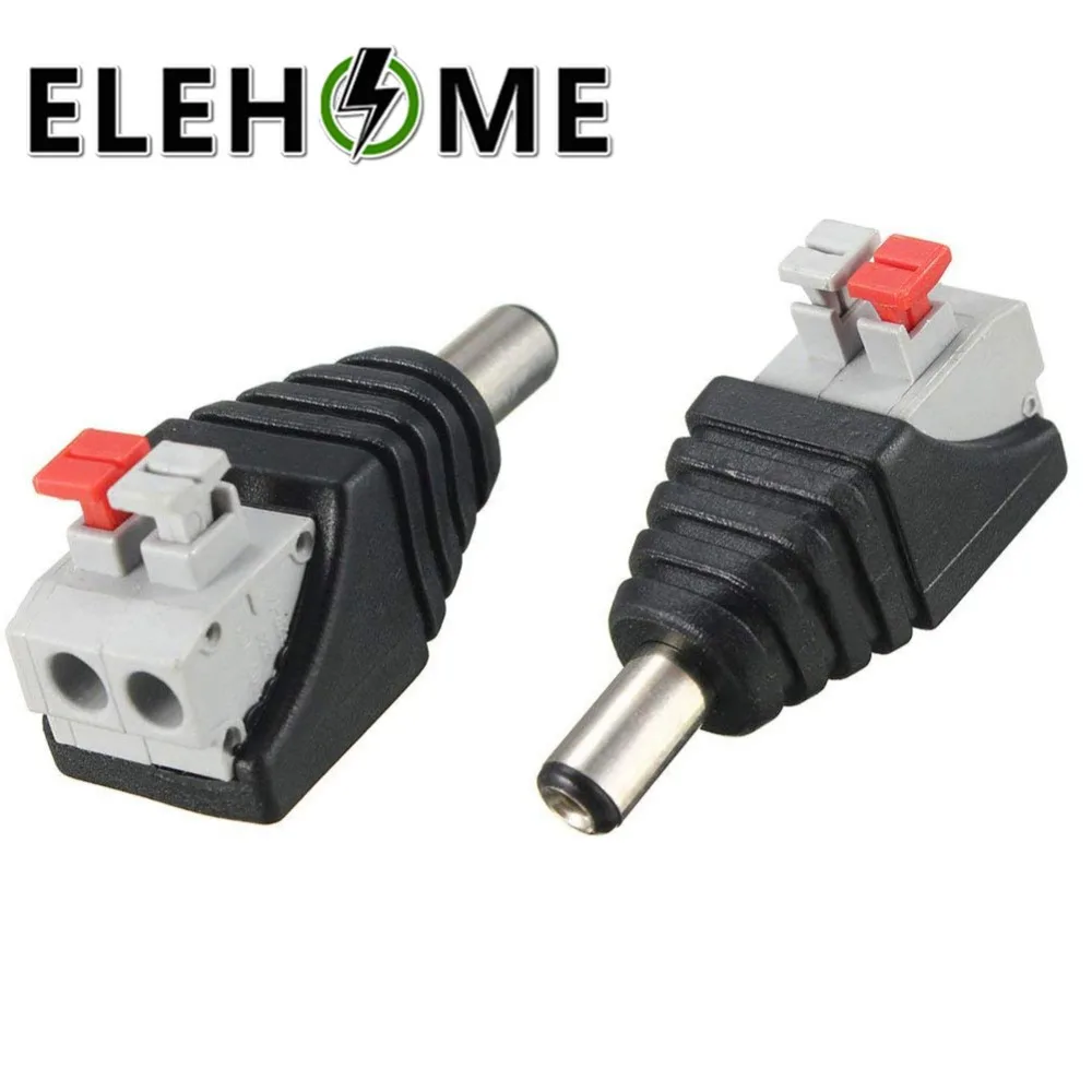 DC Male&ampDC Female 2.1*5.5mm LED Connector Power Jack Adapter Plug 3528/5050/5730 Single Color Led Strip XF30 | Обустройство дома