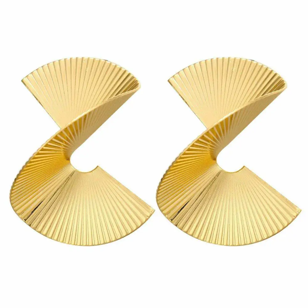 Женские сережки из нестандартного сплава модные геометрические серьги для