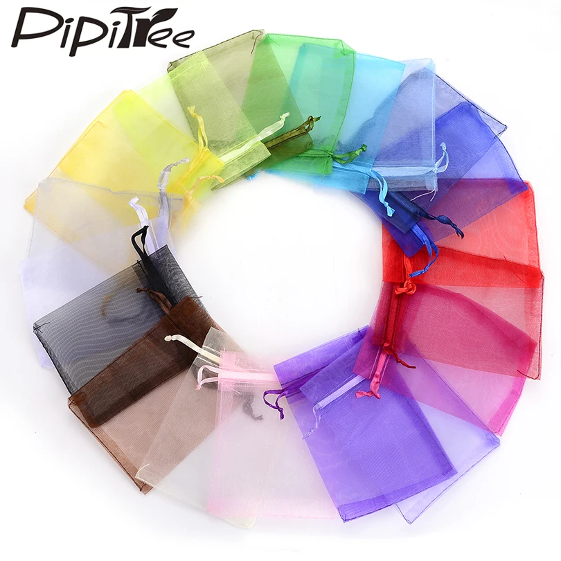 50 шт. мешочки из органзы 7 х9 9 х12 10 х15 13 х18 см|jewelry packing|jewelry packaging bagsbag jewelry |
