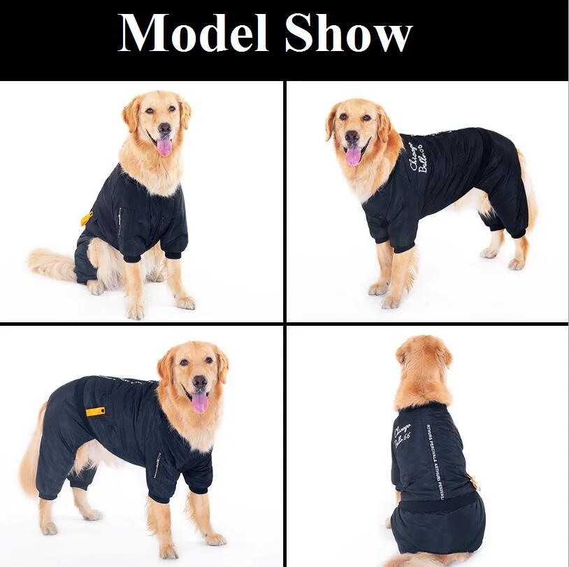 Зимний Большой комбинезон для собак labs Одежда больших пальто Водонепроницаемый