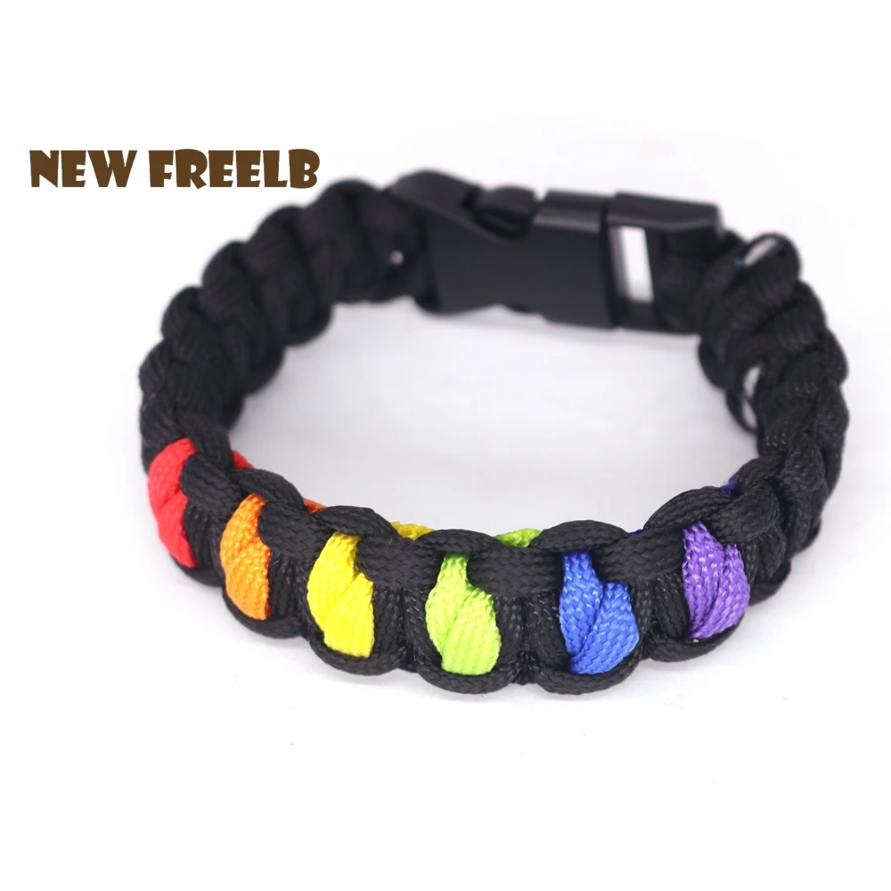 Новое поступление ЛГБТ гей-Прайд Паракорд браслеты цепочка из веревки модные
