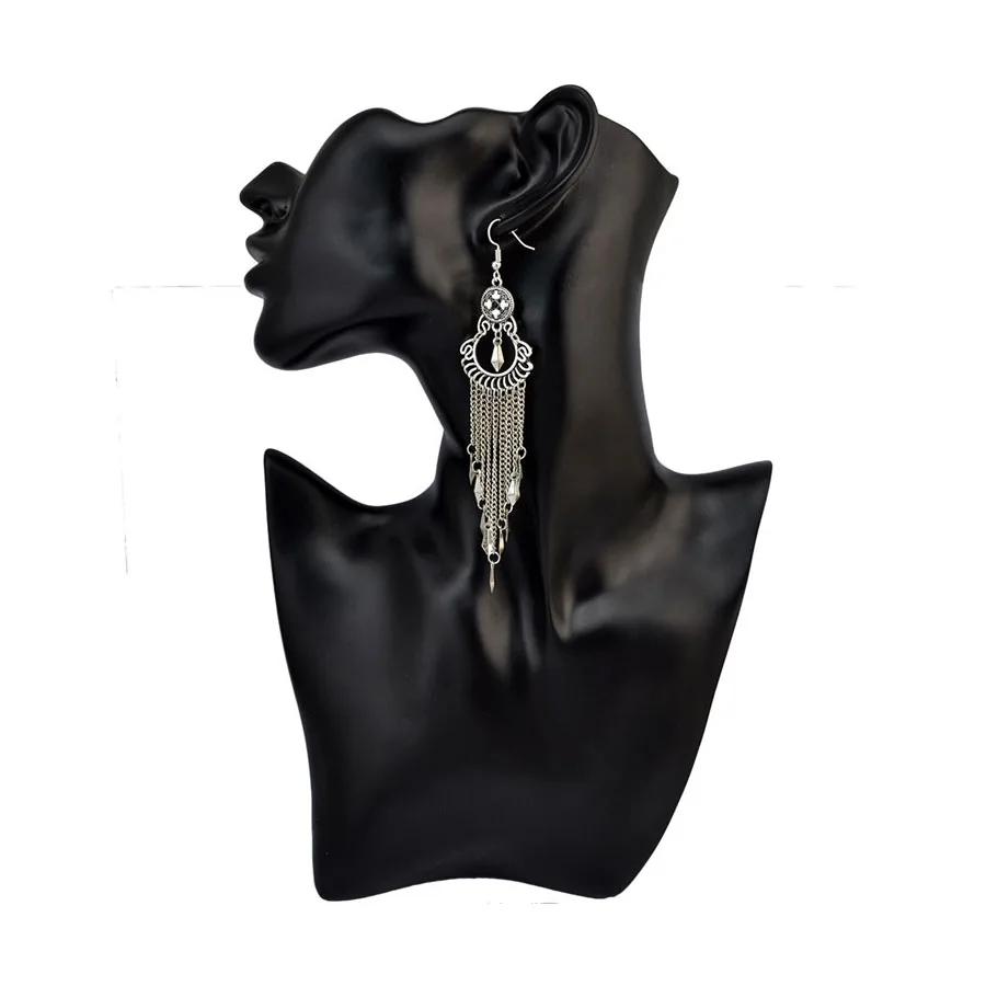 Кисточкой цепи кулон серьги ретро Китайский Стиль роскошные индийские украшения