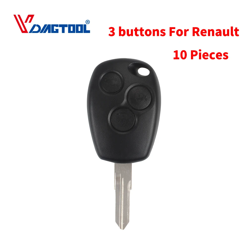 Новый тюнинг Vdiagtool 10 шт. 2 кнопки оболочка для автомобильного ключа Renault Dacia Modus Clio 3