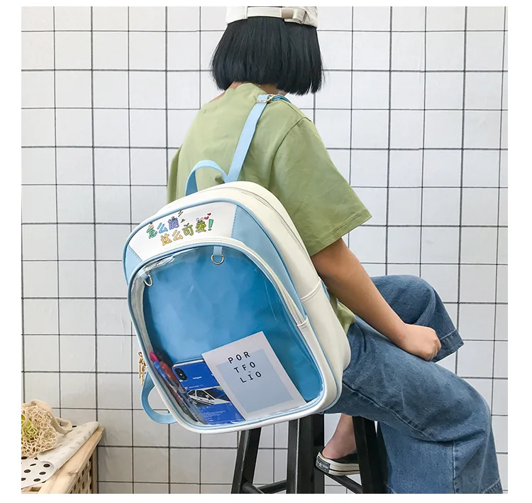 Прозрачные женские рюкзаки с милыми буквами Ita Bookbags, женские школьные сумки для девочек-подростков, модные летние рюкзаки, хит