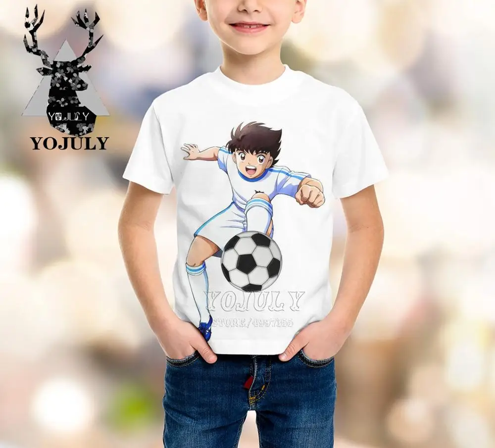 YOJULY Captain Tsubasa/детская одежда с 3D принтом для маленьких мальчиков и девочек подростков детская футболка Лидер