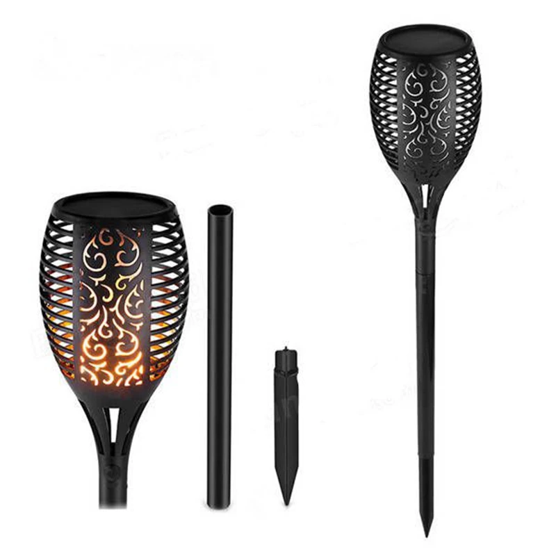 Светодиодный фонарь на солнечной батарее свет открытый мелькать пламя лампы для