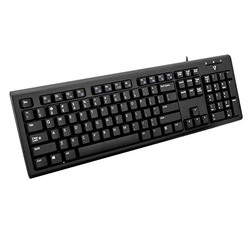 V7 KU200 испанский USB/PS2 Проводная стандартная клавиатура USB механическая QWERTY