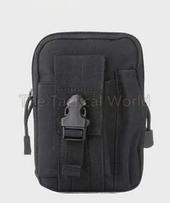 Универсальная уличная тактическая кобура военный Molle хип поясной ремень клип сумка кошелек EDC гаджет сумка кошелек сотовый Чехол для телефона держатель - Цвет: Black