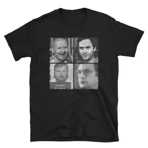 Футболка серийных убийц, футболка с тедой Банди, футболка с эндри Чикатило, Джон Уэйн Лето 2019, 100% хлопок, обычный дизайн на заказ