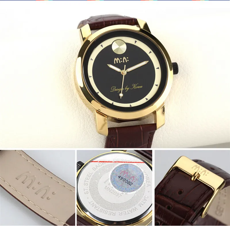 Роскошные Брендовые Часы мужские модные золотые/Черные Водонепроницаемые