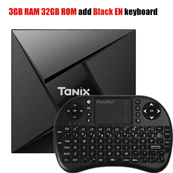 3GB 32GB Black EN Tanix TX9 Pro ТВ приставка Bluetooth 4,1 3g 32G Amlogic S912 Android 7,1 Восьмиядерный WiFi приставка медиаплеер PK x96 GT1 Ultimate - Цвет: 3GB 32GB Black EN